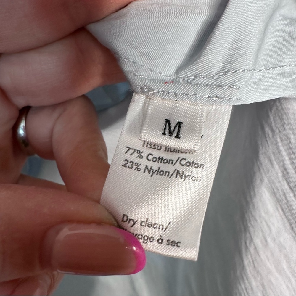 CO Rolled Tab Long Sleeve Oversied Button Down Shirt Blouse Top Size Medium - Picture 6 of 9